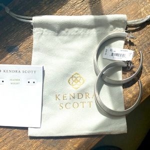 Kendra Scott AVI Rhodium Hoop Earrings